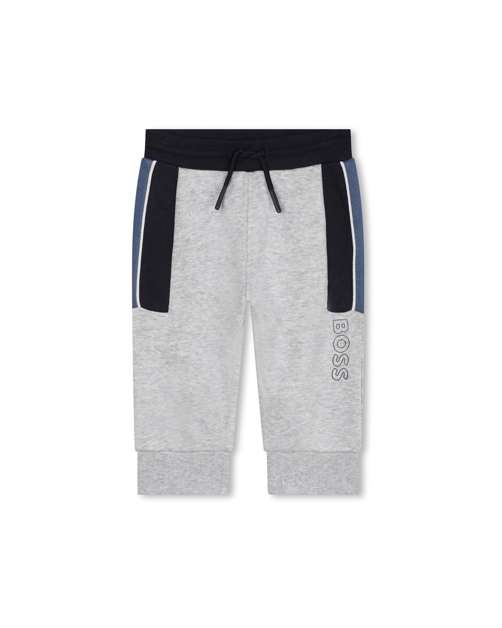 Pantalon à taille élastiquée en coton - Gris Chiné