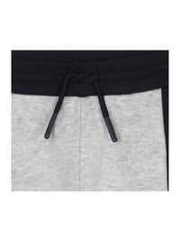 Pantalon à taille élastiquée en coton - Gris Chiné