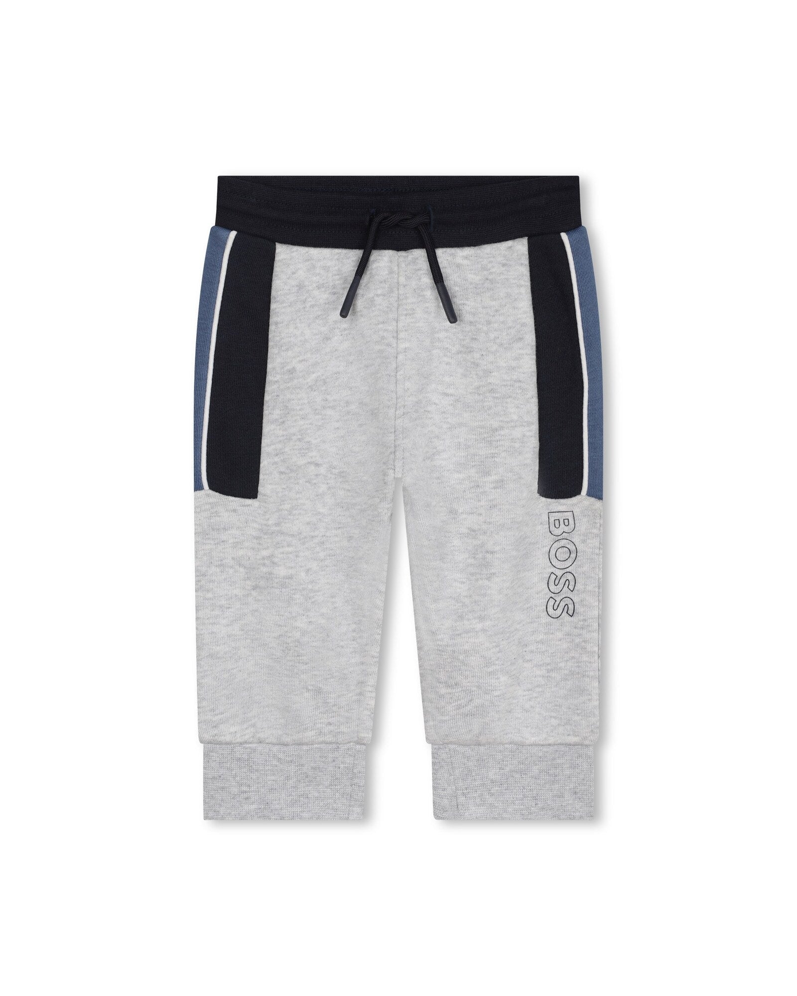 Pantalon à taille élastiquée en coton - Gris Chiné