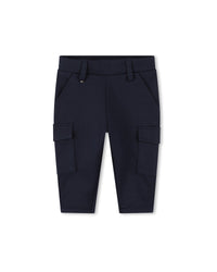 Pantalon à taille élastiquée - Bleu Cargo