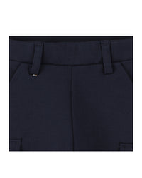 Pantalon à taille élastiquée - Bleu Cargo