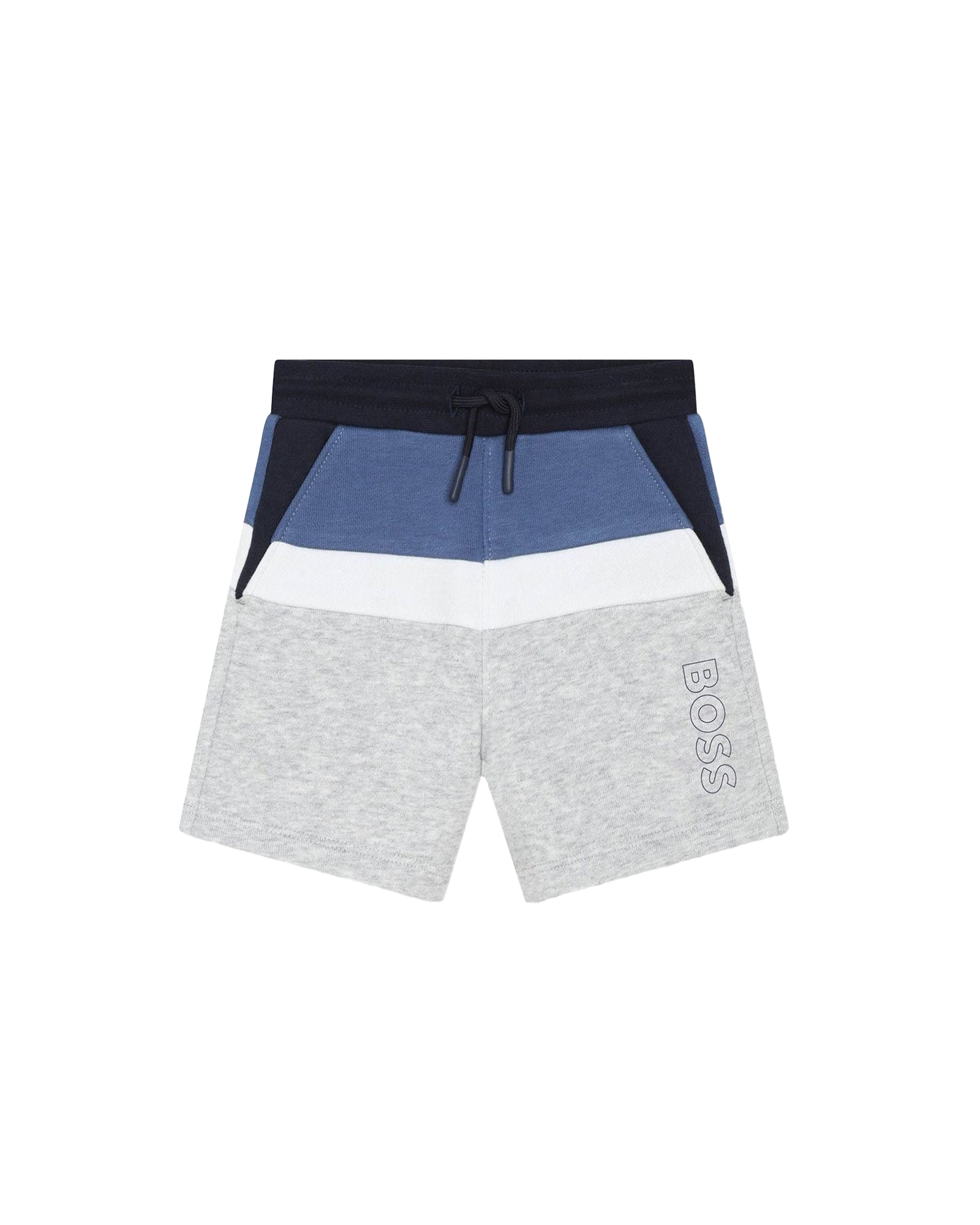 Bermuda élastiqué en molleton - Gris Chiné