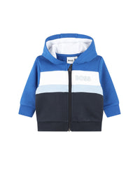 Cardigan à capuche en coton - Bleu Cargo