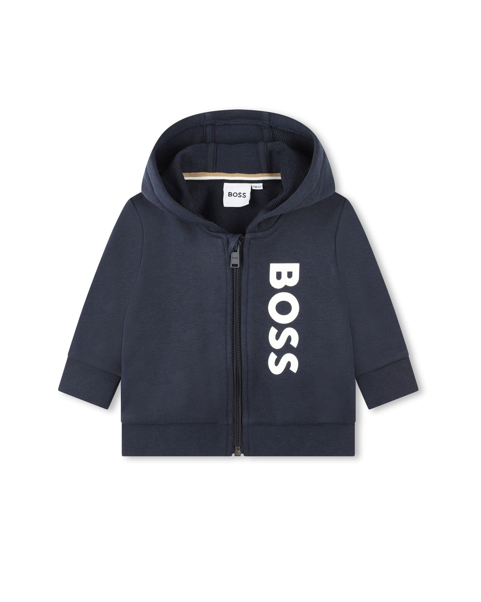 Cardigan de survêtement à capuche en coton - Bleu Cargo