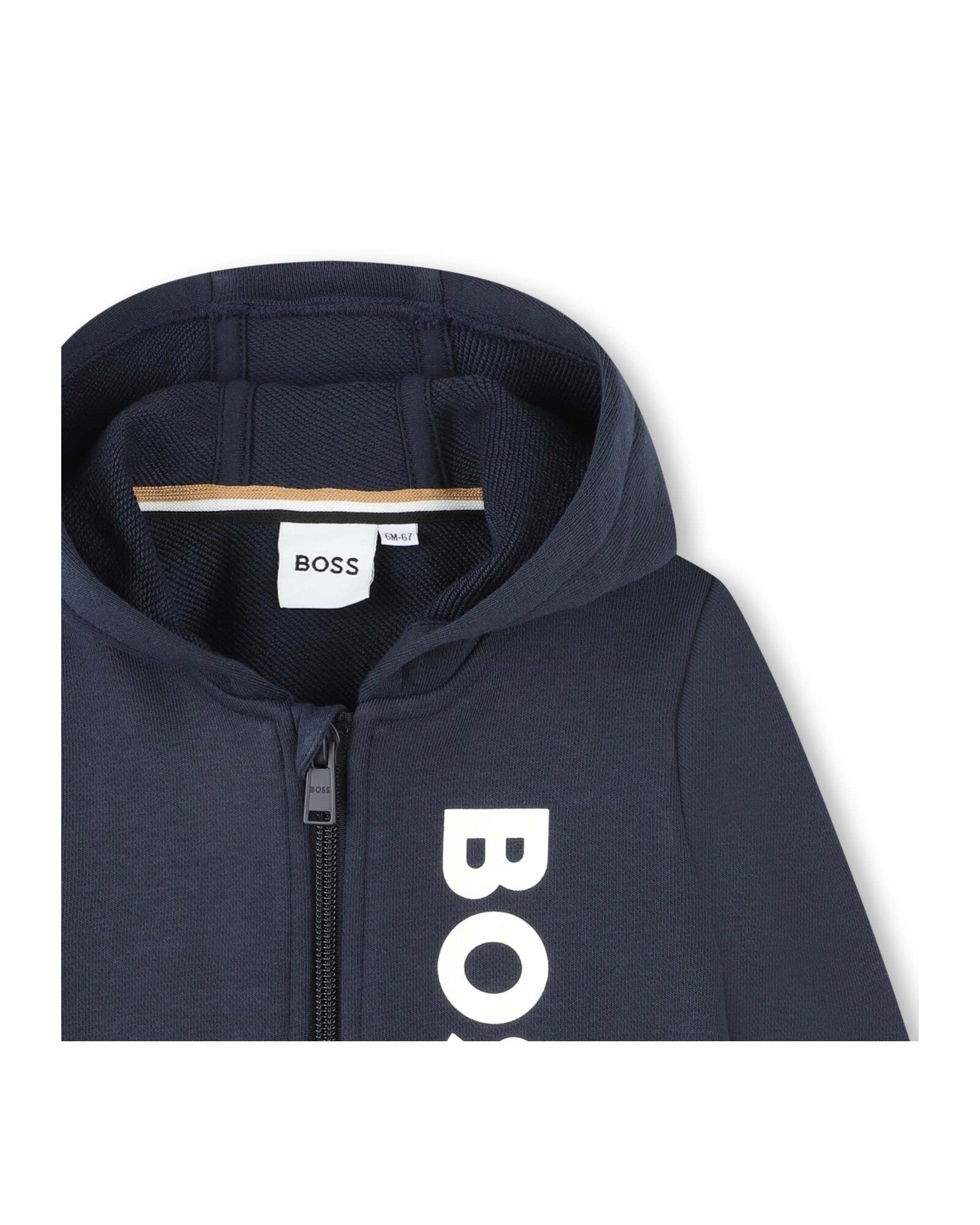 Cardigan de survêtement à capuche en coton - Bleu Cargo