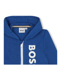 Cardigan de jogging à capuche - Bleu Vif