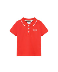 Polo à manches courtes en coton - Rouge Vif