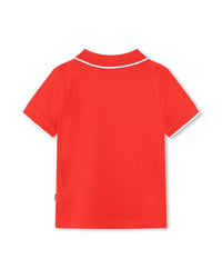 Polo à manches courtes en coton - Rouge Vif