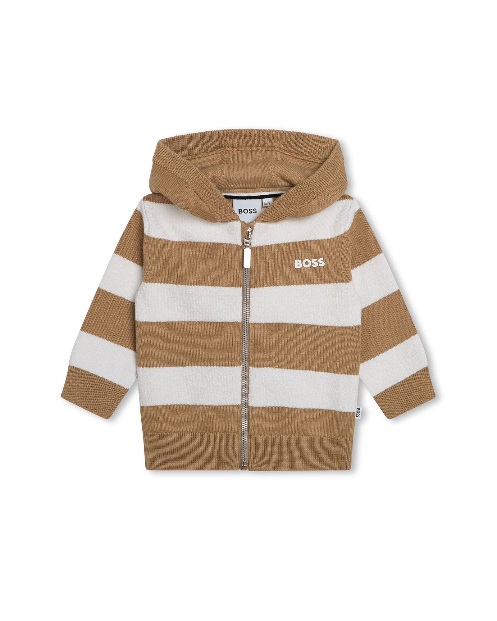 Cardigan à capuche - Ecru Marron