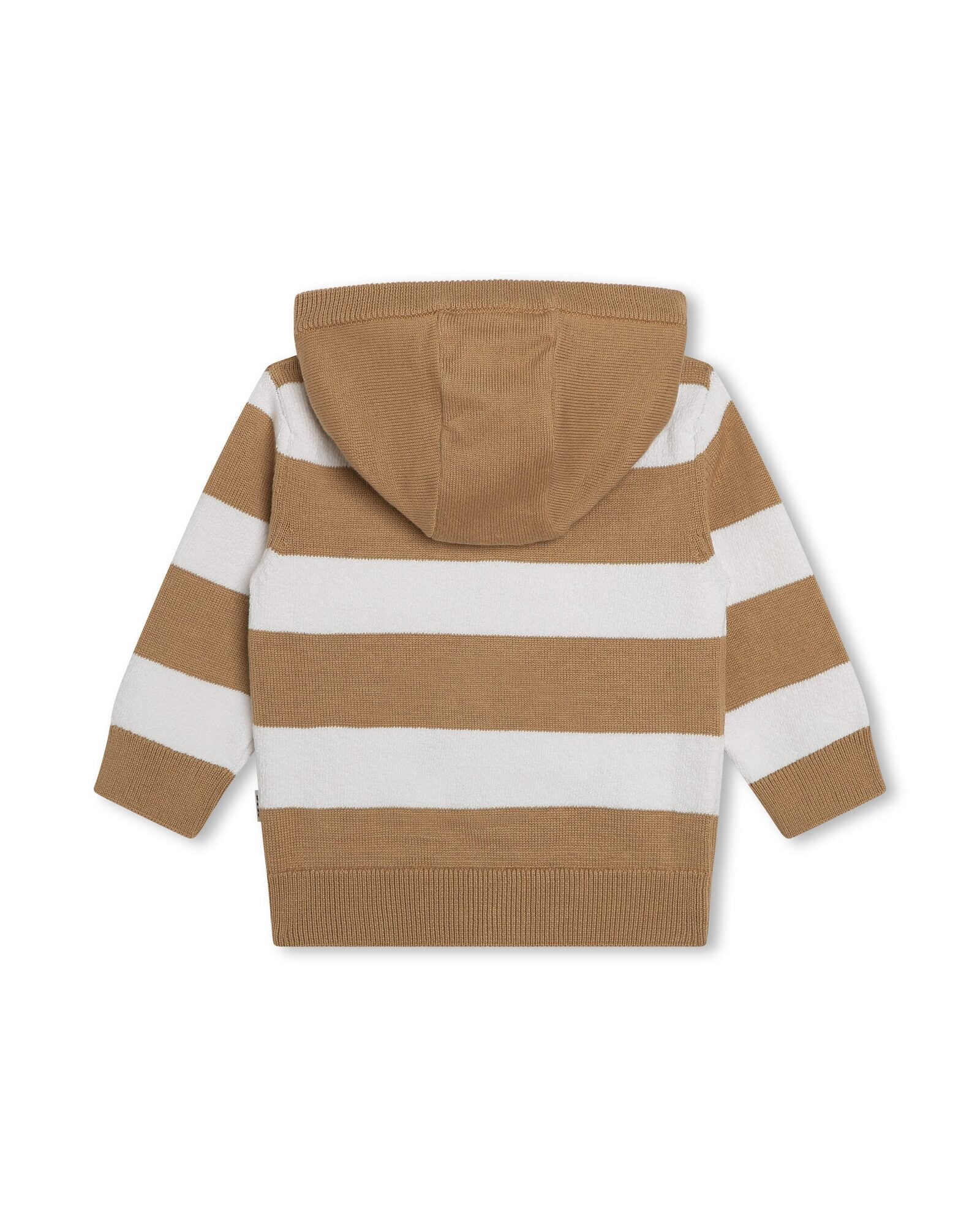 Cardigan à capuche - Ecru Marron