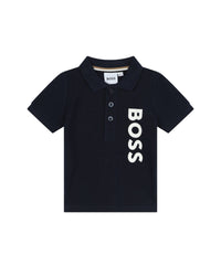 Polo à manches courtes en coton - Bleu Cargo