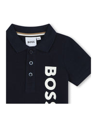 Polo à manches courtes en coton - Bleu Cargo