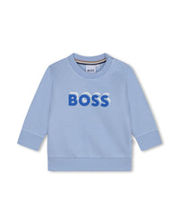 Sweatshirt à fermeture pressionnée - Bleu Oxford