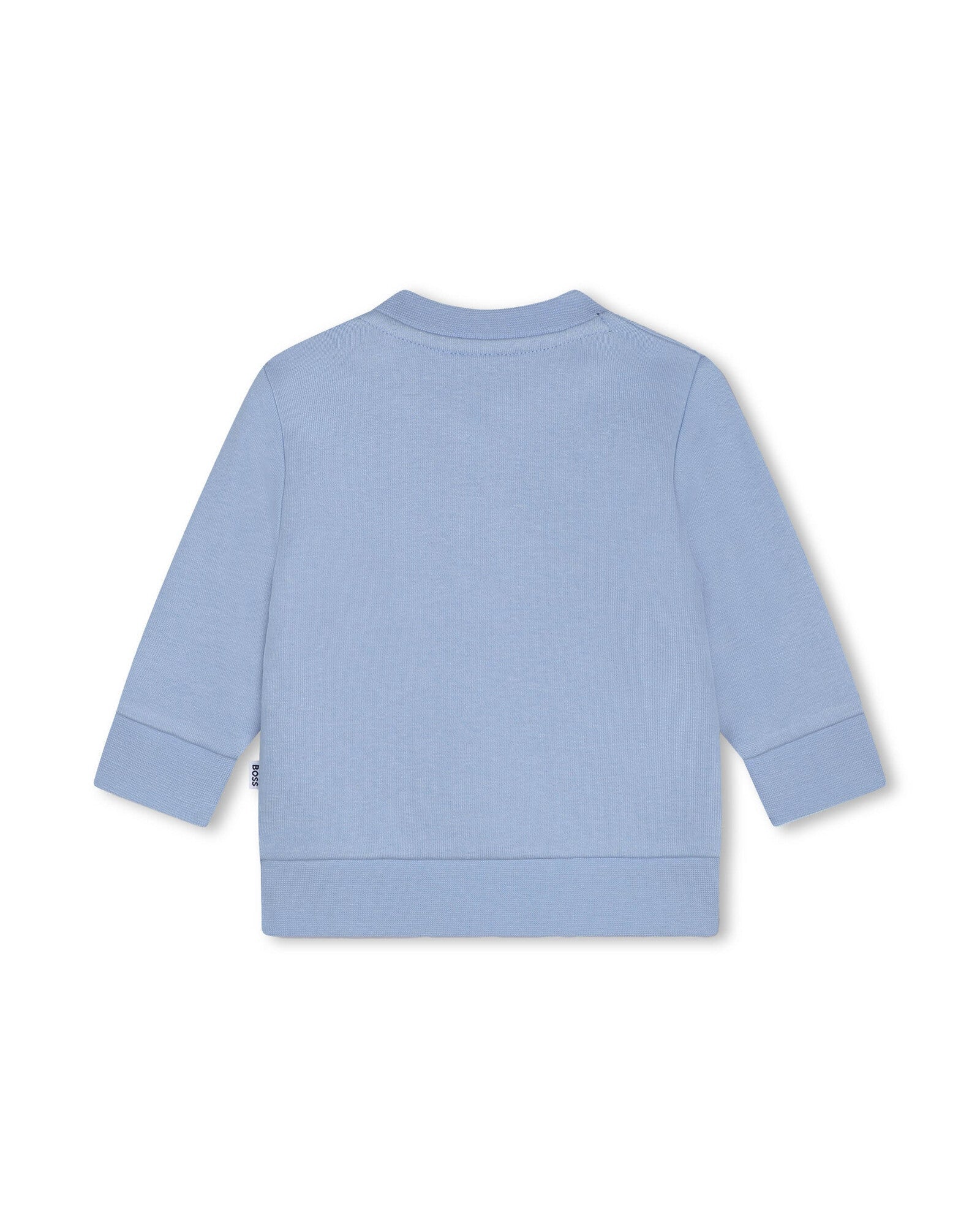 Sweatshirt à fermeture pressionnée en coton - Bleu Oxford