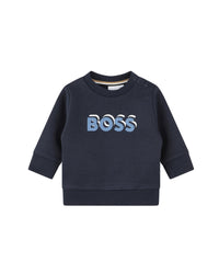 Sweatshirt à fermeture pressionnée en coton - Bleu Cargo