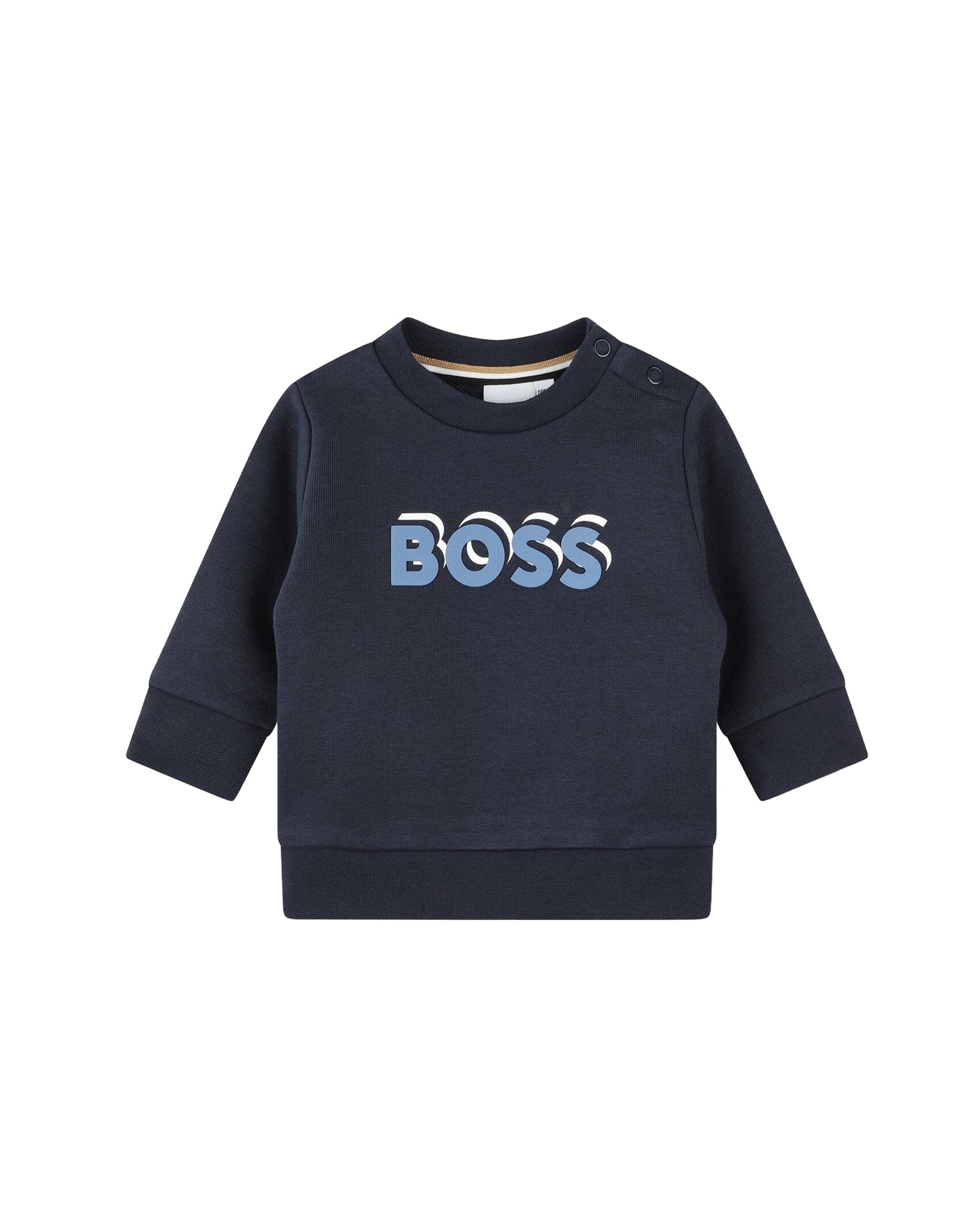 Sweatshirt à fermeture pressionnée en coton - Bleu Cargo