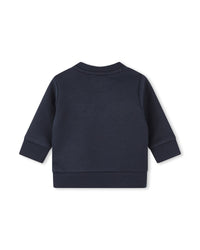 Sweatshirt à fermeture pressionnée en coton - Bleu Cargo