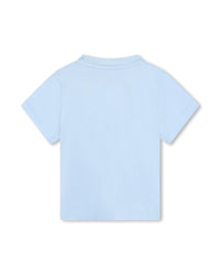 Short-sleeved cotton T-shirt - Oxford blue
