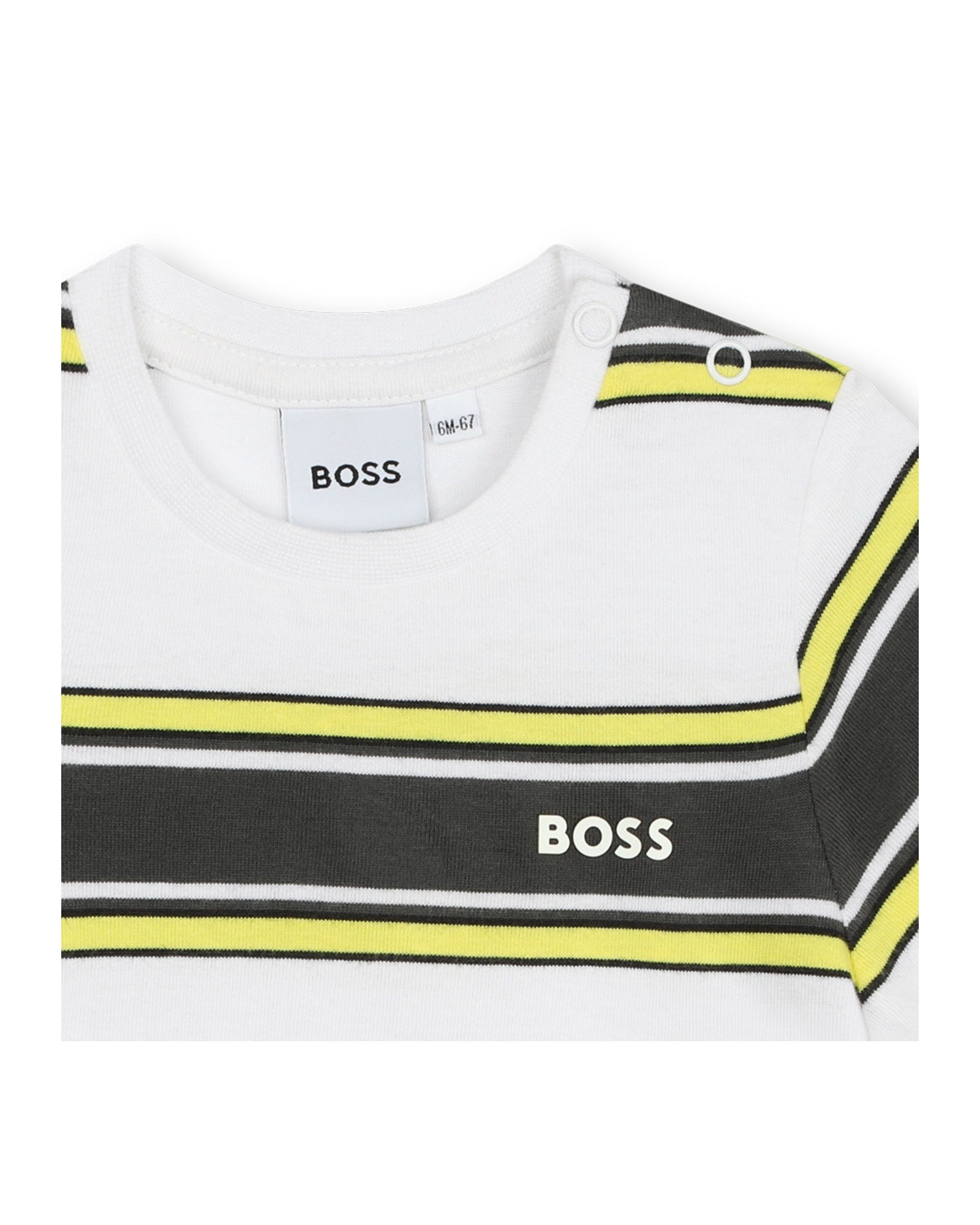 T-shirt à manches courtes - Blanc Jaune