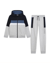 Ensemble cardigan et pantalon - Gris Chiné