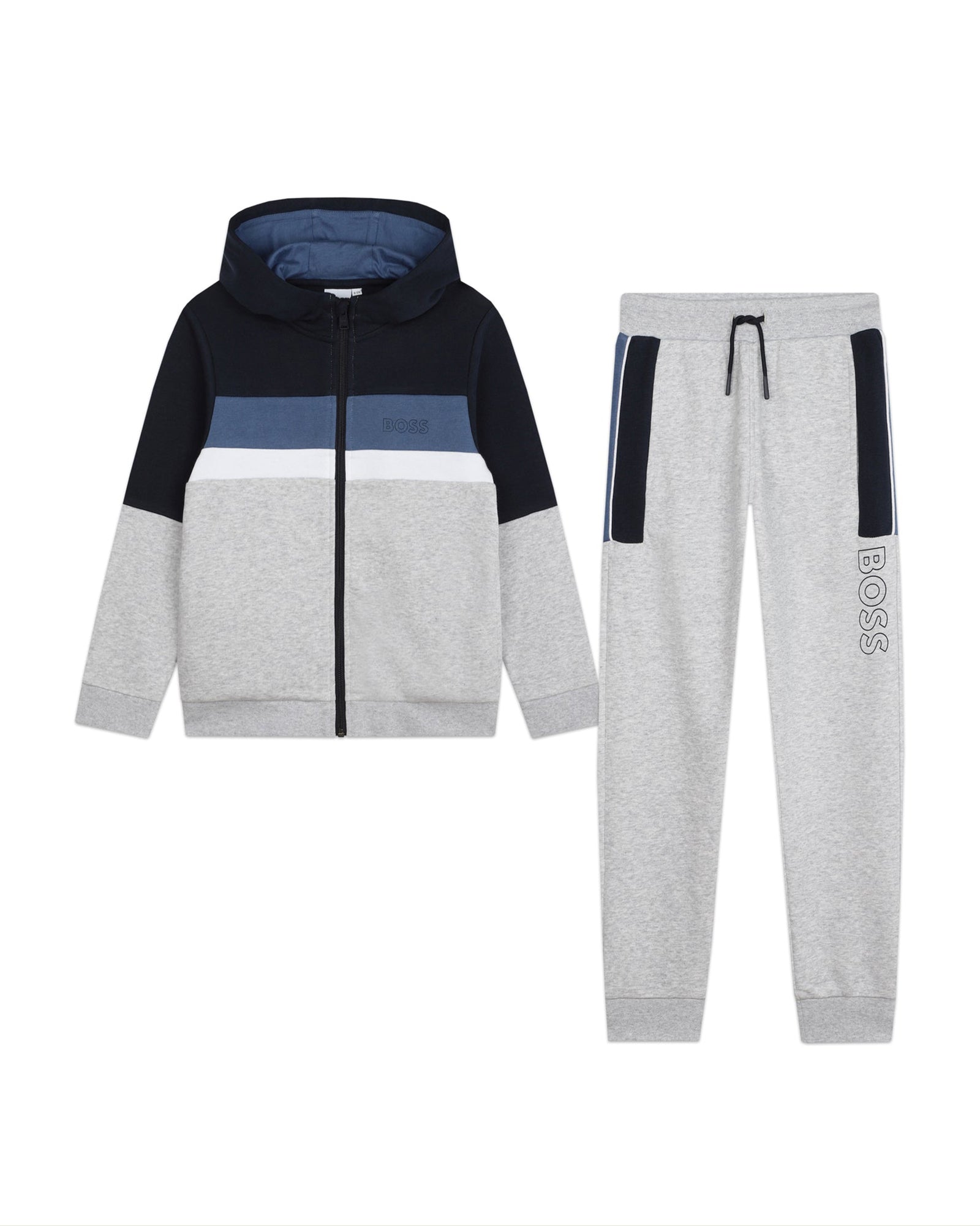 Ensemble cardigan et pantalon - Gris Chiné
