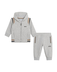 Ensemble cardigan et pantalon - Gris Chiné