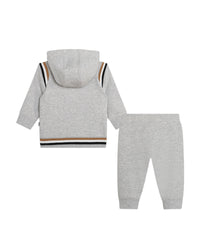 Ensemble cardigan et pantalon - Gris Chiné