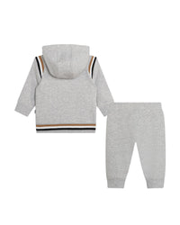 Ensemble cardigan et pantalon - Gris Chiné
