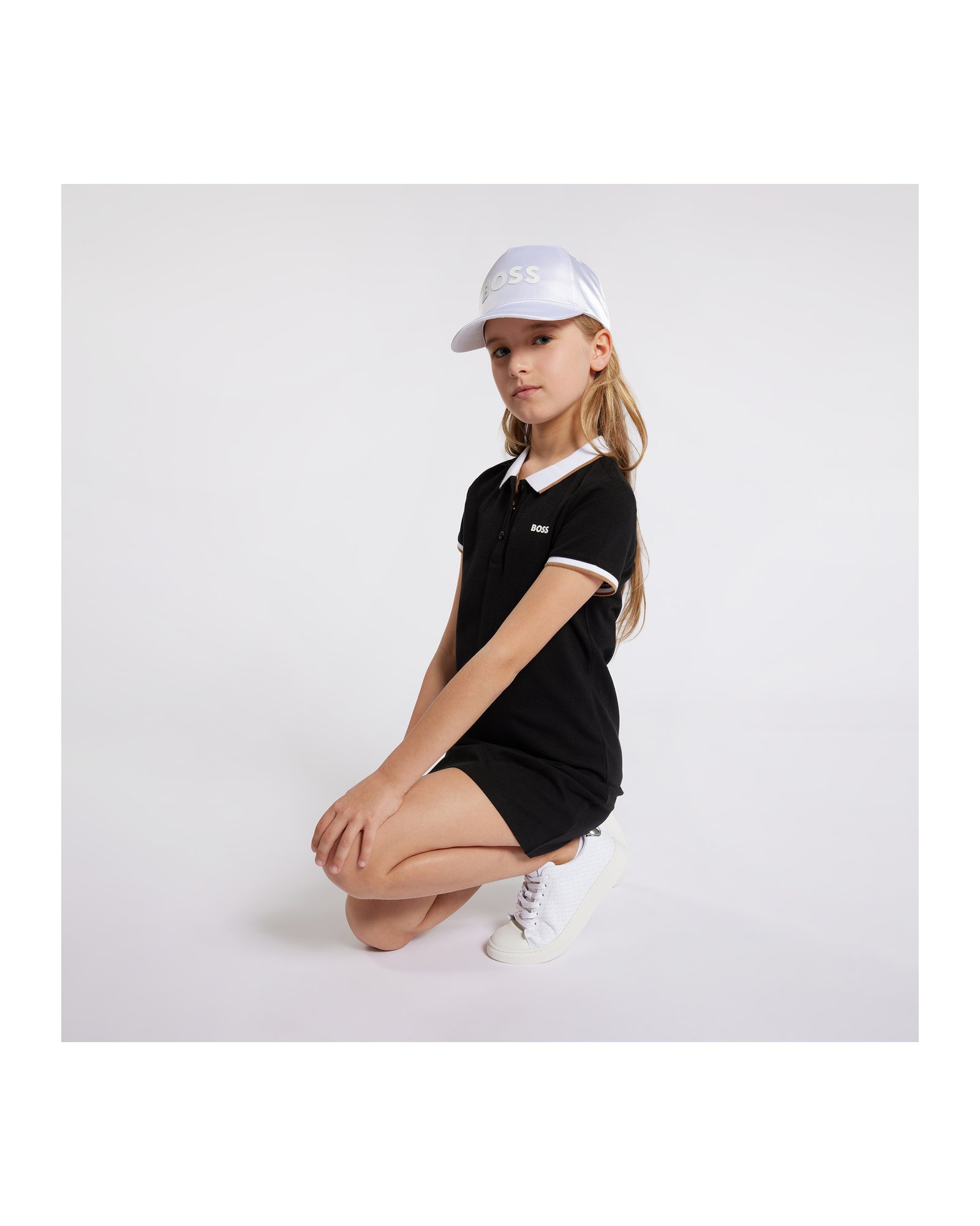 Robe à manches courtes en coton - Black