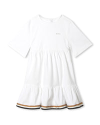 Robe ample à manches 3/4 - Blanc