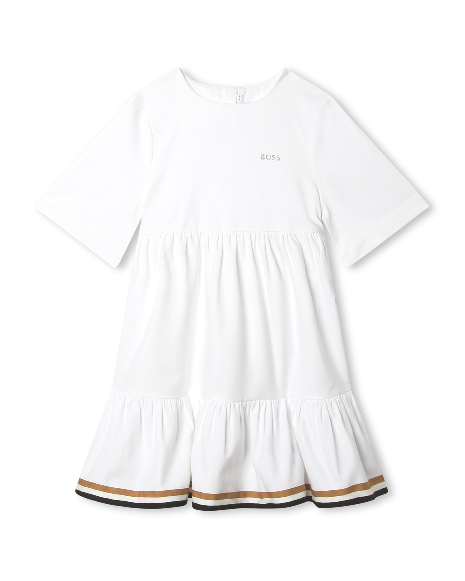 Robe ample à manches 3/4 - Blanc