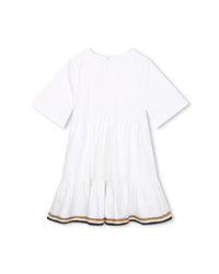 Robe ample à manches 3/4 - Blanc