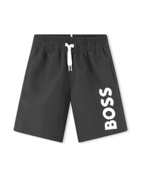 Swimming shorts with elasticated waistband - Black