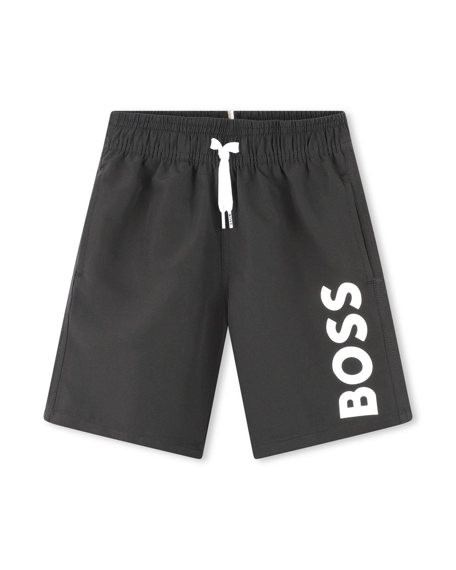 Swimming shorts with elasticated waistband - Black