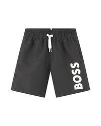 Swim shorts with an elasticated waistband - Black