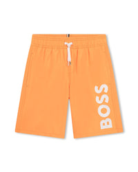 Short de bain à taille élastiquée - Tangerine La