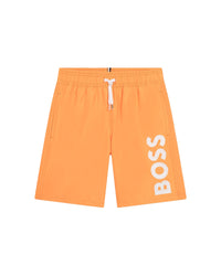 Short de bain à taille élastiquée - Tangerine La