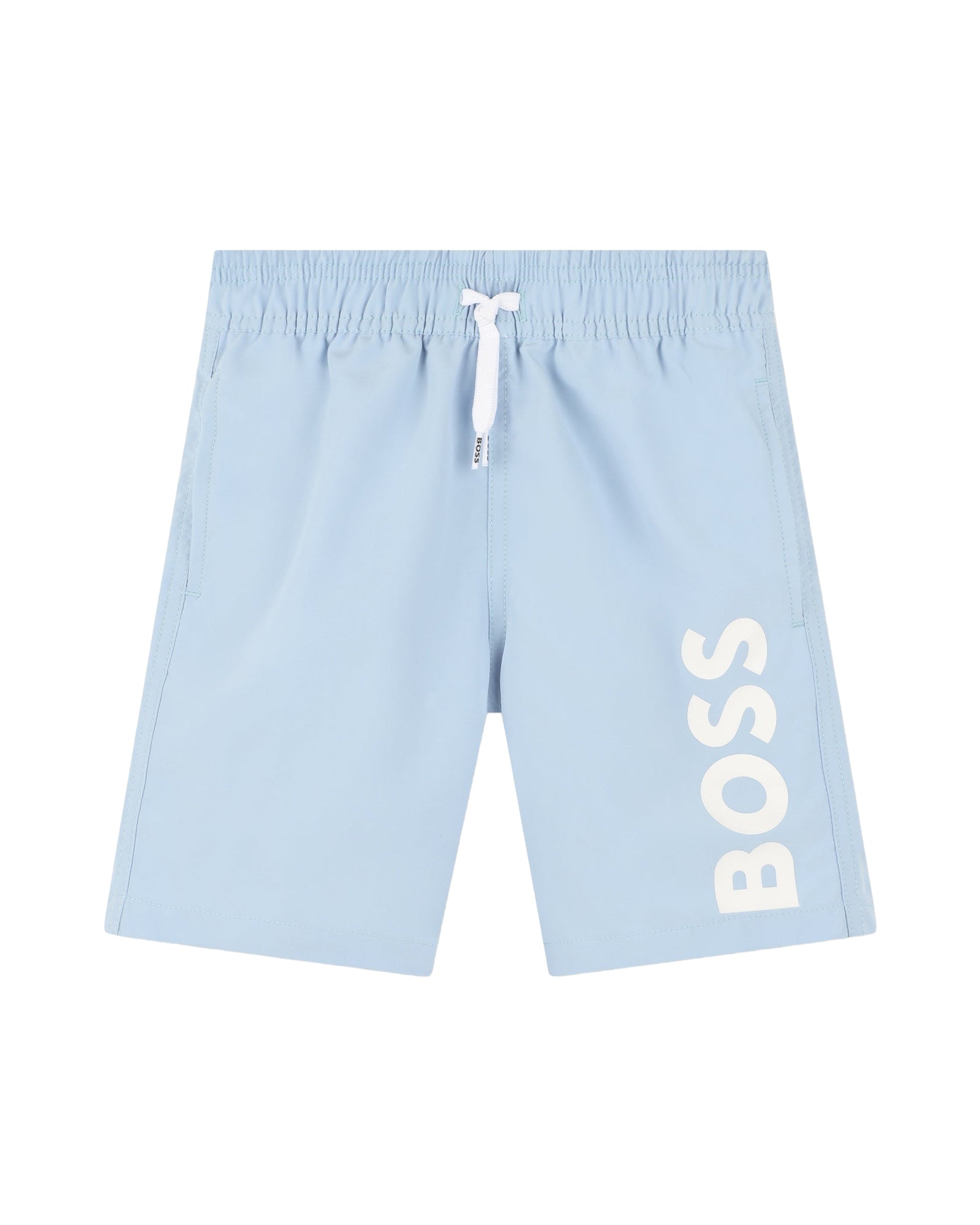 Short de bain à taille élastiquée - Bleu Oxford