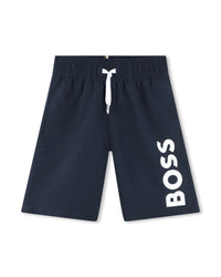 Short de bain à taille élastiquée - Bleu Cargo