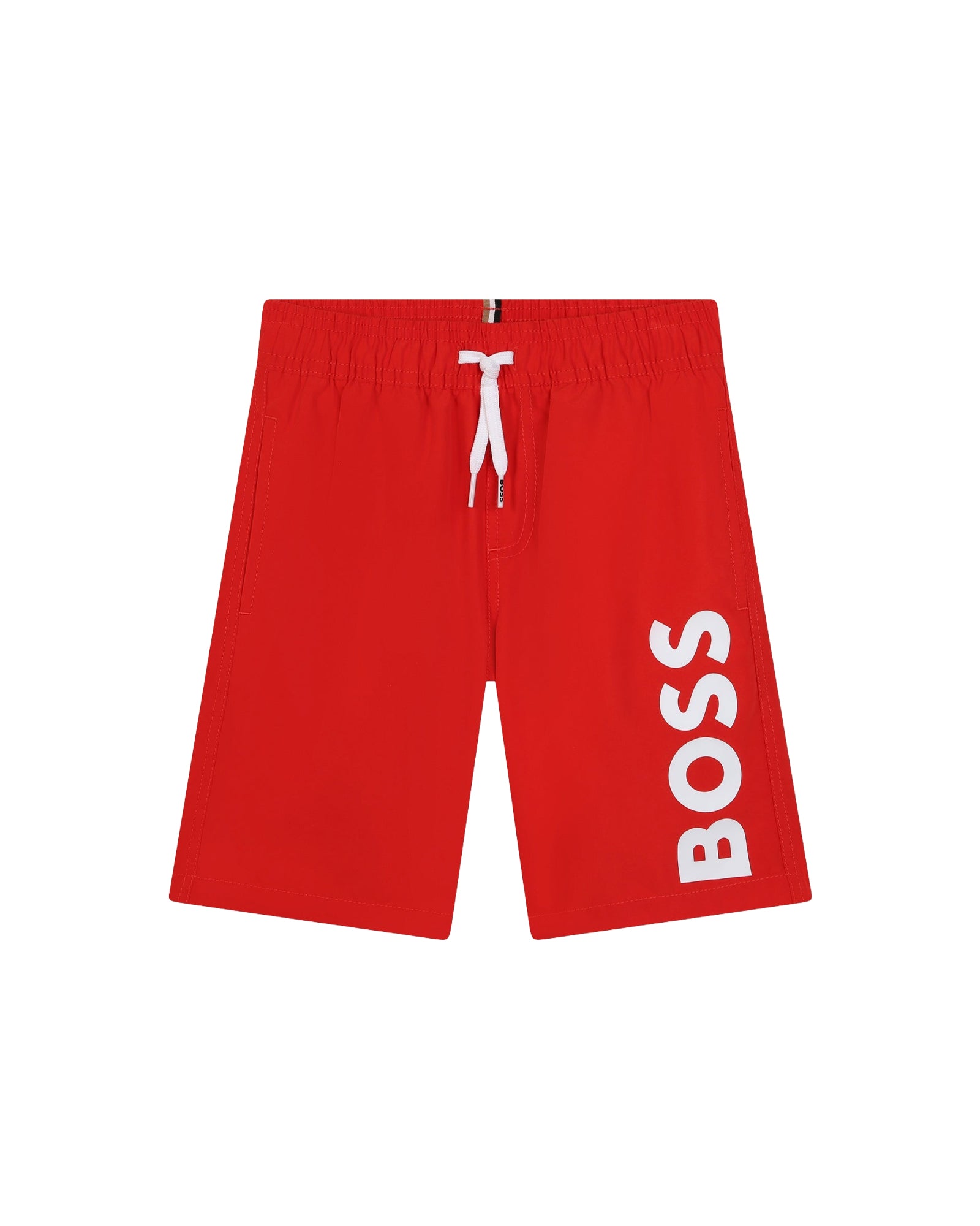 Short de bain à taille élastiquée - Rouge Vif