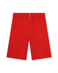 Short de bain à taille élastiquée - Rouge Vif