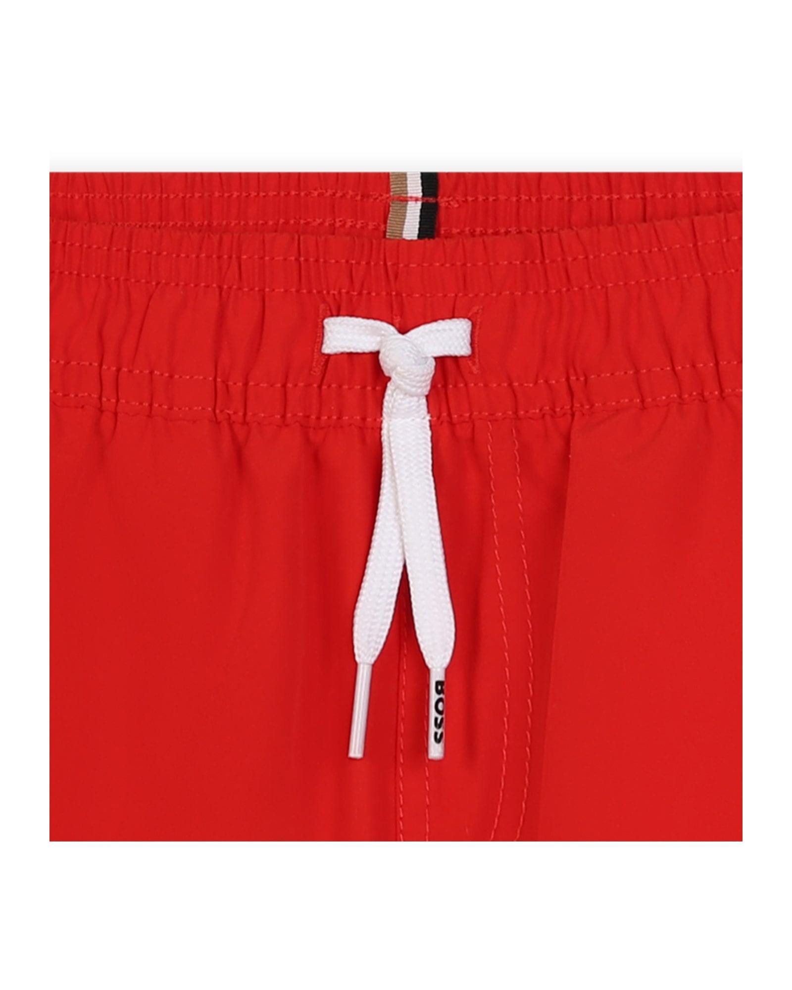 Short de bain à taille élastiquée - Rouge Vif