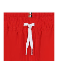 Short de bain à taille élastiquée - Rouge Vif