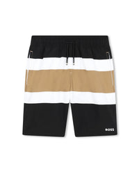 Short de bain à taille élastiquée - Black