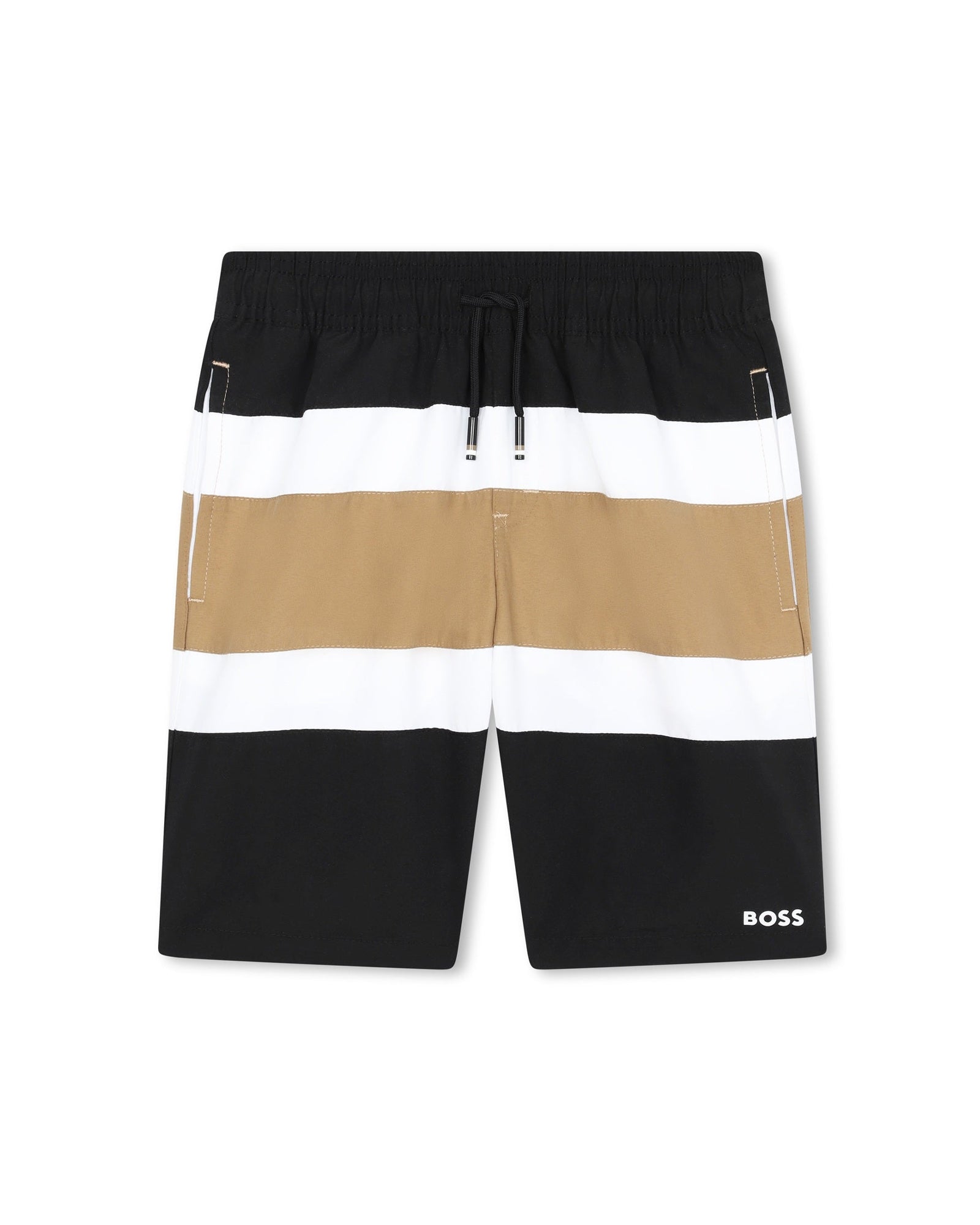 Short de bain à taille élastiquée - Black
