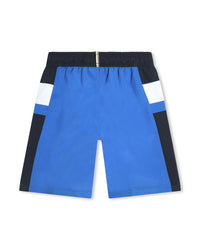 Short de bain à poches et rayures - Bleu Vif