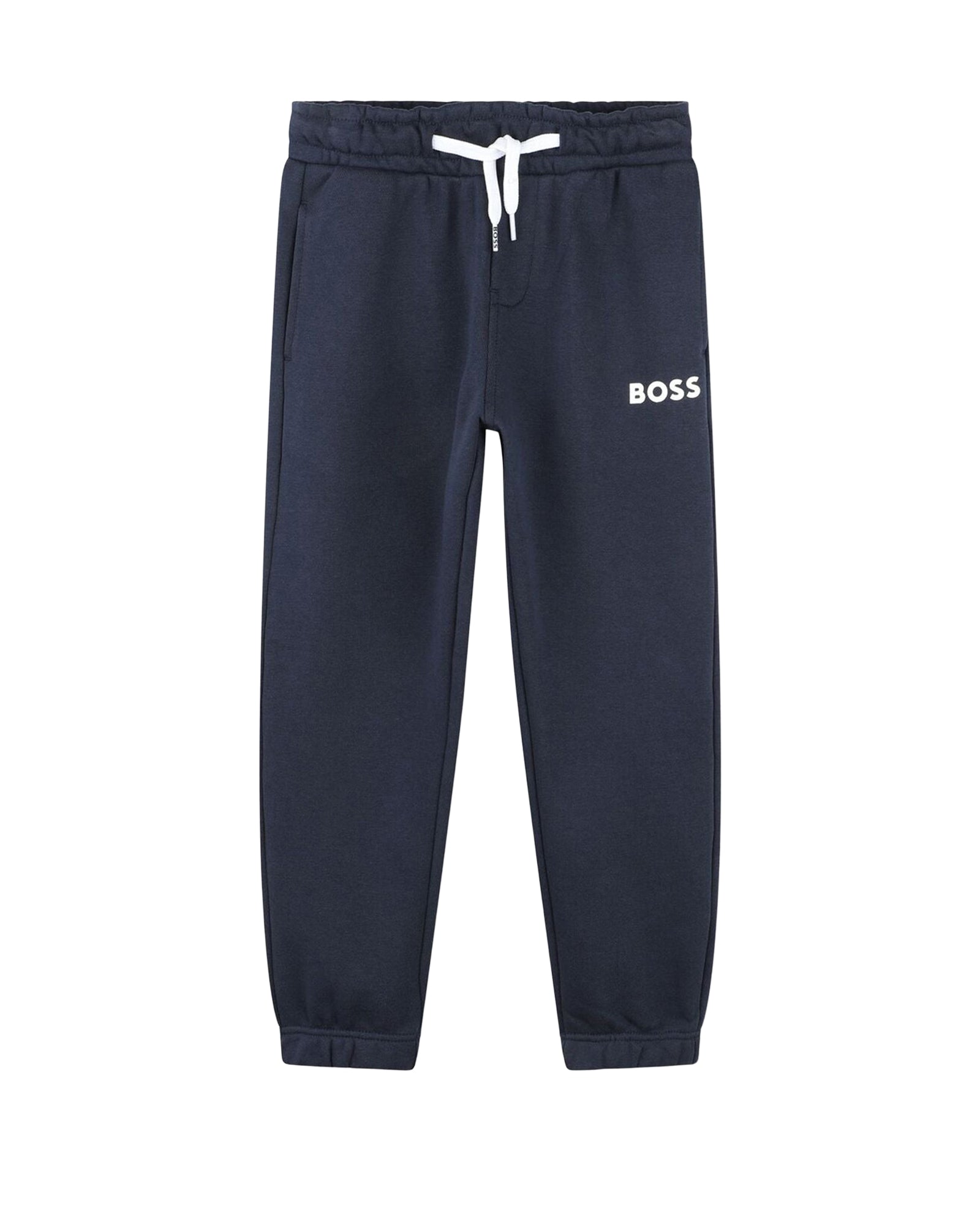 Pantalon à taille élastiquée en coton - Bleu Cargo