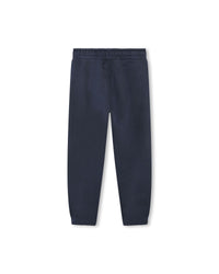 Pantalon à taille élastiquée en coton - Bleu Cargo