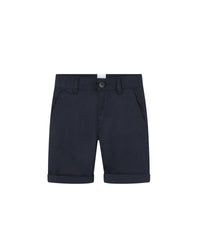 Bermuda chino en sergé de coton - Bleu Cargo