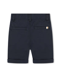 Bermuda chino en sergé de coton - Bleu Cargo